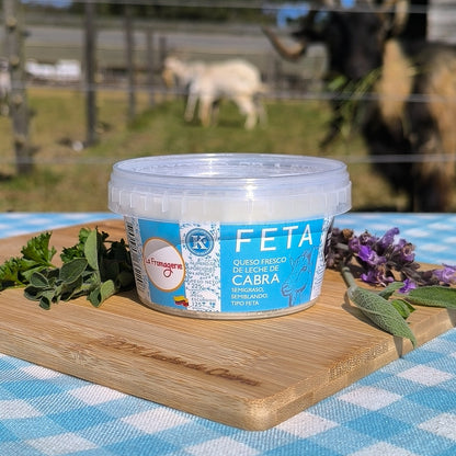 Queso tipo feta de cabra en salmuera